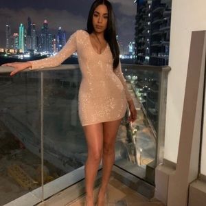 🚫SOLD🚫 Windsor nude ria heat stone formal dress